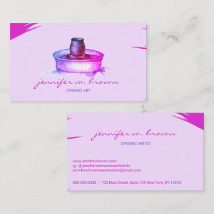 Carte De Visite Céramique en argile rose sculpture d'outil Poterie