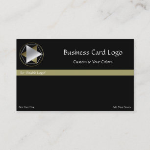 Carte De Visite Cercle de culture - Logo Triangles Argent & Or Rei