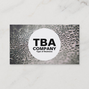 Carte De Visite Cercle - gouttelettes d'eau sur verre 02