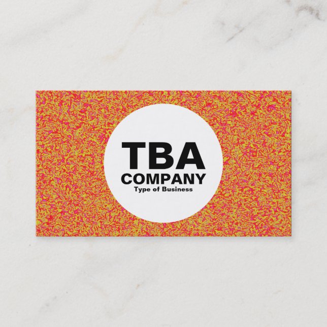 Carte De Visite Cercle - Grainy Orange (Devant)