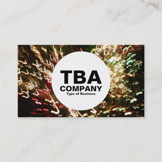 Carte De Visite Cercle - Lampe Fibre Optique (Devant)