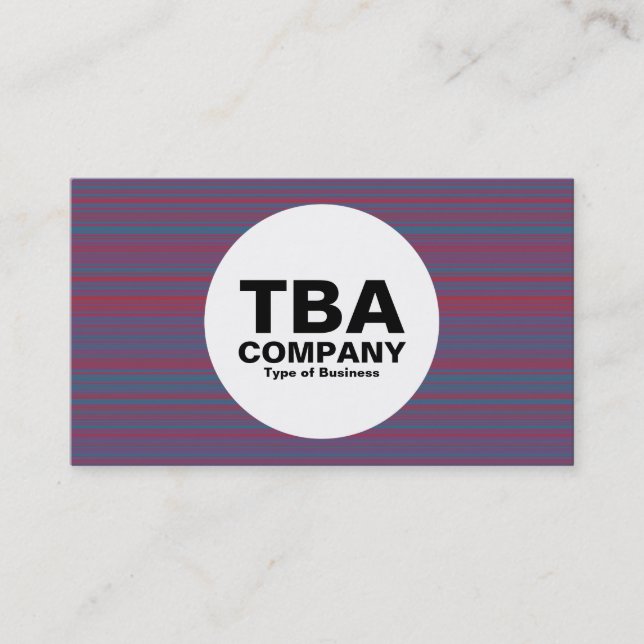 Carte De Visite Cercle - Lignes (Devant)