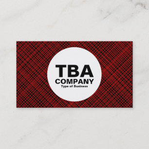 Carte De Visite Cercle - Lignes rouges