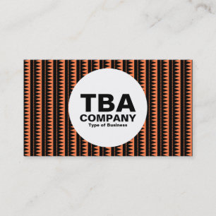 Carte De Visite Cercle - Motif aztèque - Noir sur orange : ff7f49