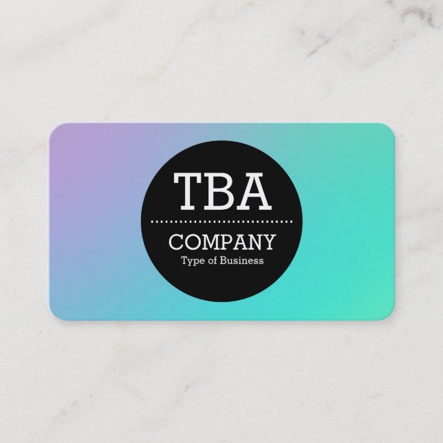 Carte De Visite Cercle noir v2 - Dégradé doux (Devant)