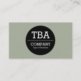 Carte De Visite Cercle noir v2 - Gris chaud