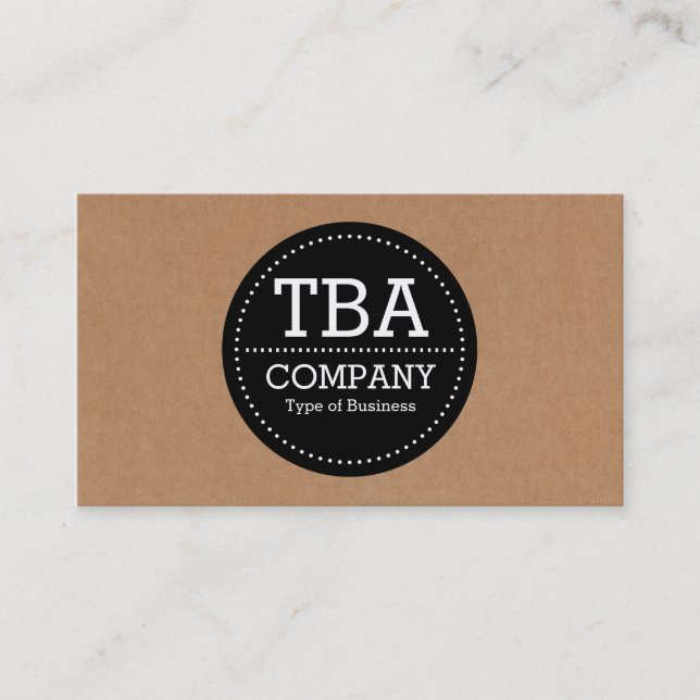 Carte De Visite Cercle noir v3 - boîte en carton (Devant)