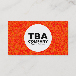 Carte De Visite Cercle - Points aléatoires - Rouge sur orange