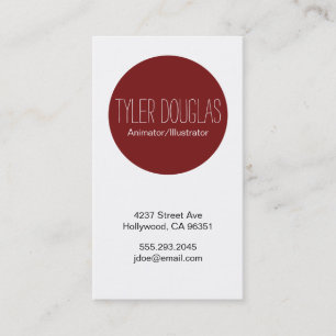 Carte De Visite Cercle rouge
