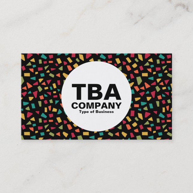 Carte De Visite Cercle - Shards - Couleurs 02 (Devant)