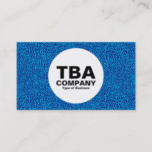 Carte De Visite Cercle - Spots aléatoires - Sky Blue sur Deep Navy