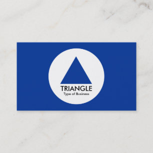 Carte De Visite Cercle - Triangle - bleu marine