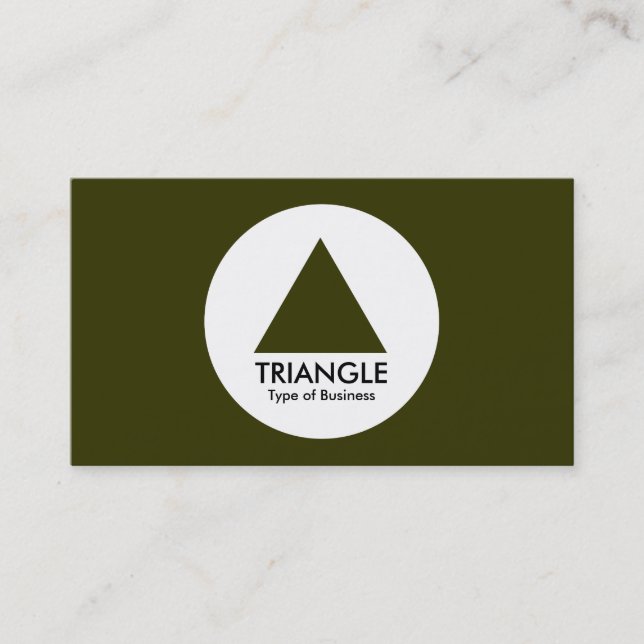 Carte De Visite Cercle - Triangle - Olive foncé (Devant)