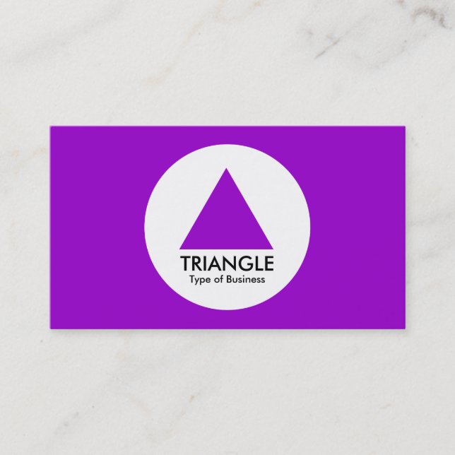 Carte De Visite Cercle - Triangle - Violet (Devant)