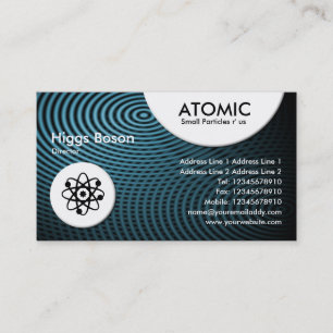 Carte De Visite Cercles atomiques - Blue Electric Pool 01