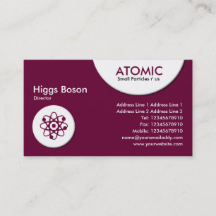 Carte De Visite Cercles atomiques - Crimson foncé (660033)