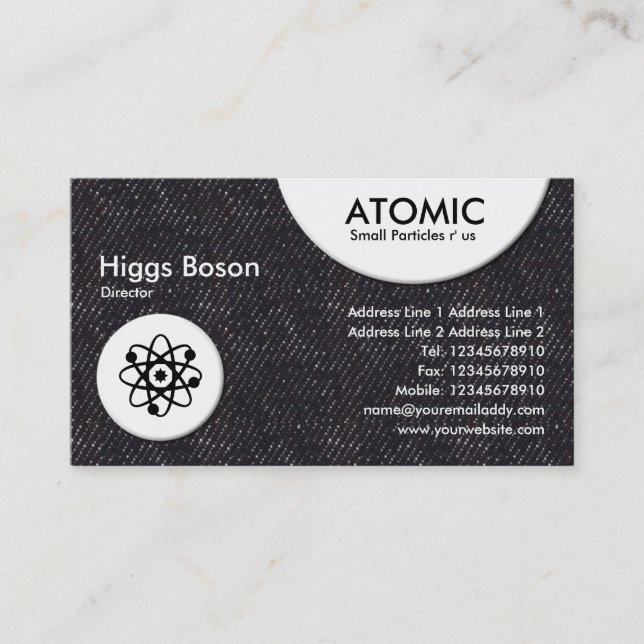 Carte De Visite Cercles atomiques - Denim noir (Devant)
