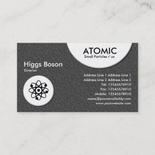 Carte De Visite Cercles atomiques - Gris foncé Texture incorporée