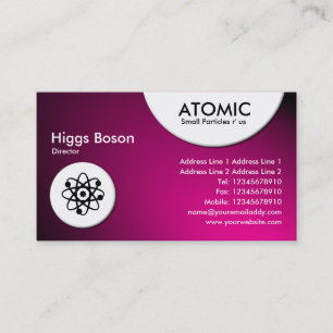 Carte De Visite Cercles atomiques - Spotlit - Rose chaud