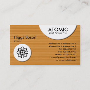 Carte De Visite Cercles atomiques - Texture brossée ocre