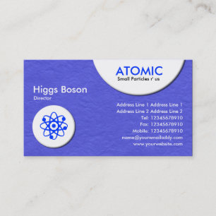 Carte De Visite Cercles atomiques - Texture en papier peint bleu
