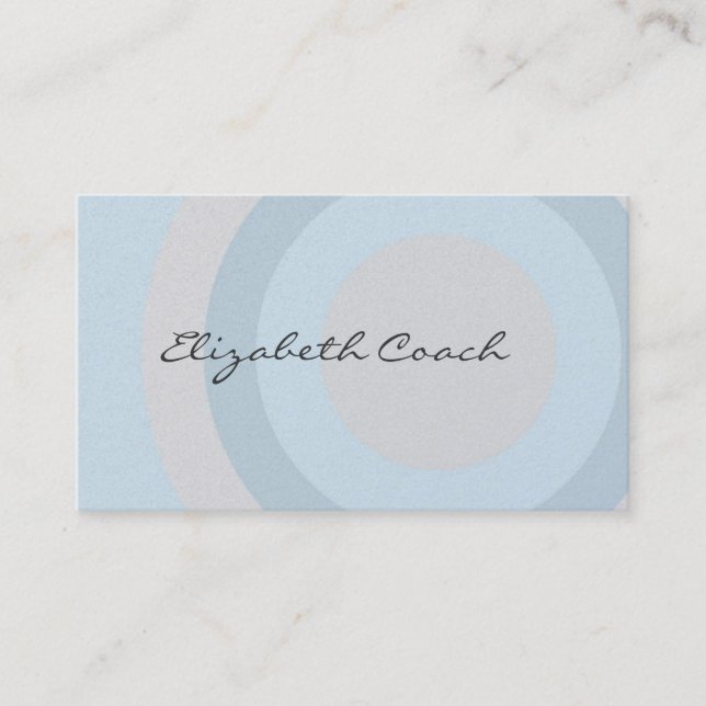 Carte De Visite Cercles bleus classiques (Devant)