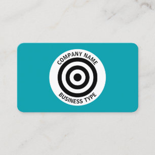 Carte De Visite Cercles concentrés - Bleu #009FAE