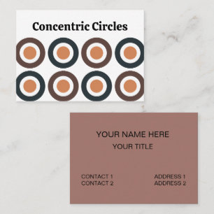 Carte De Visite Cercles concentrés colorés