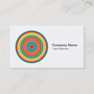 Carte De Visite Cercles concentrés colorés 05