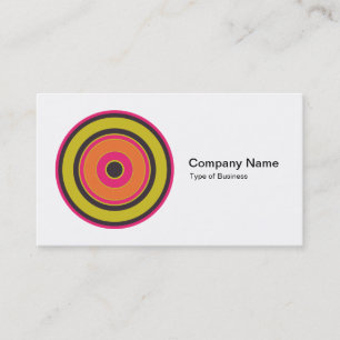 Carte De Visite Cercles concentrés colorés 06