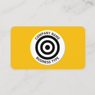 Carte De Visite Cercles concentrés - Jaune #F8BC08