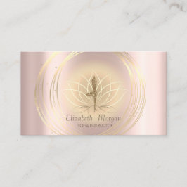 Carte De Visite Cercles d'or élégant moderne Lotus Yoga Girl