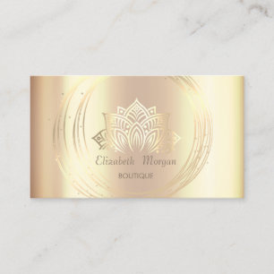 Carte De Visite Cercles d'or professionnels Lotus d'or