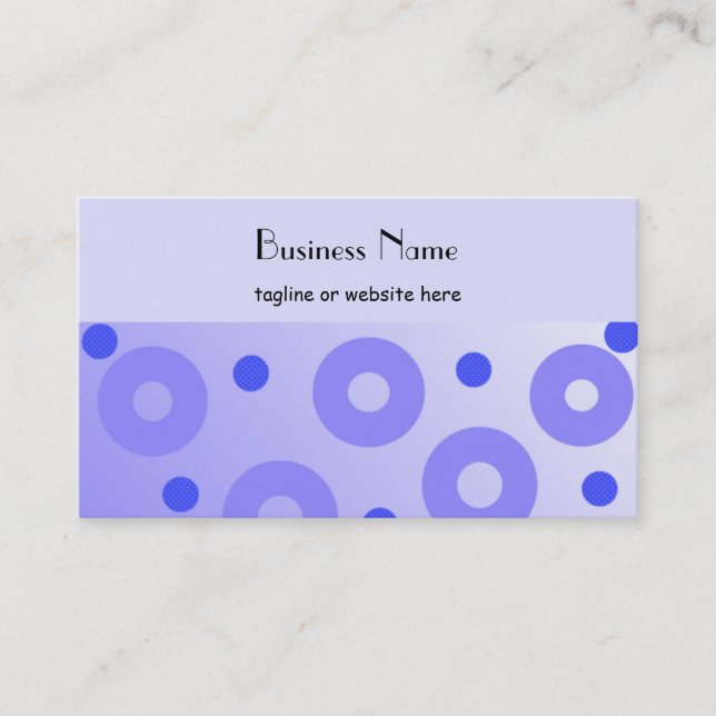 Carte De Visite Cercles et points bleus classe (Devant)