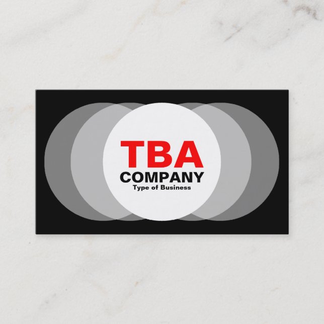 Carte De Visite Cercles - Noir (Devant)