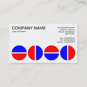 Carte De Visite Cercles pivotants - Rouge et Bleu