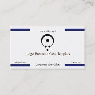 Carte De Visite Cercles simples dans le logo Cercle noir