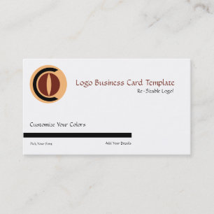Carte De Visite Cercles simples et croissant - Logo circulaire
