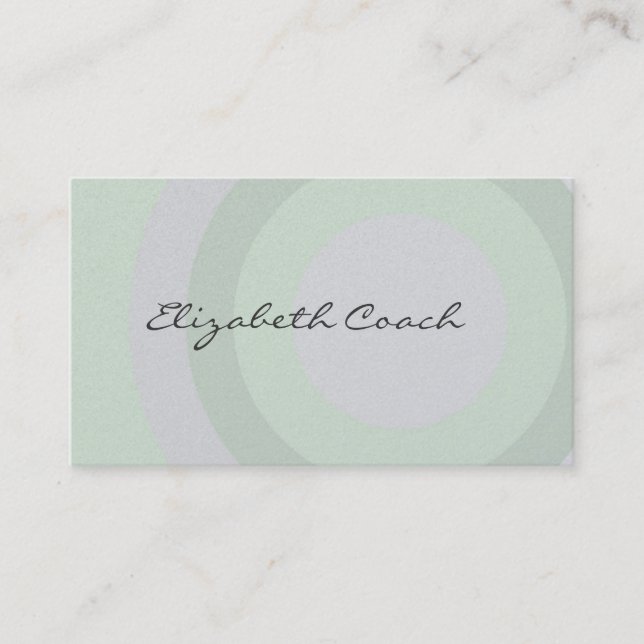 Carte De Visite Cercles verts classiques (Devant)