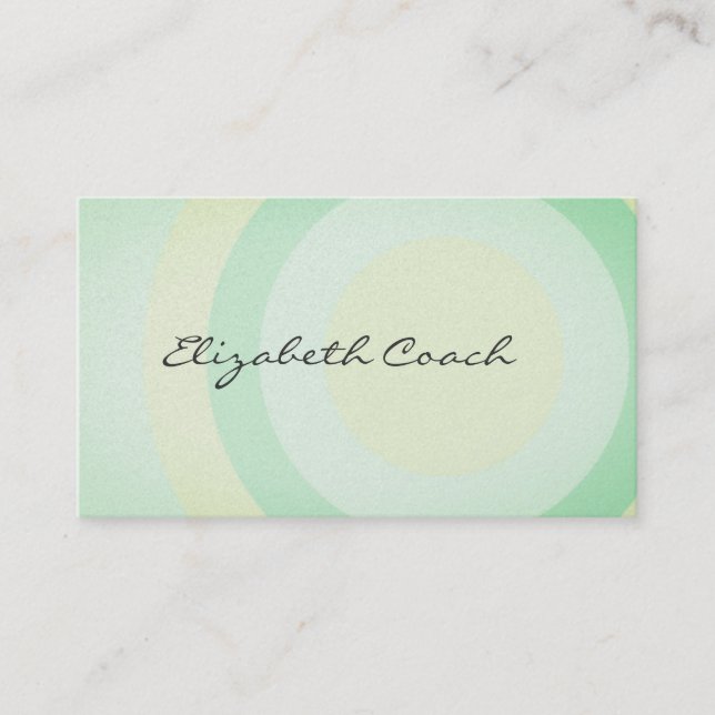 Carte De Visite Cercles verts frais et élégants (Devant)