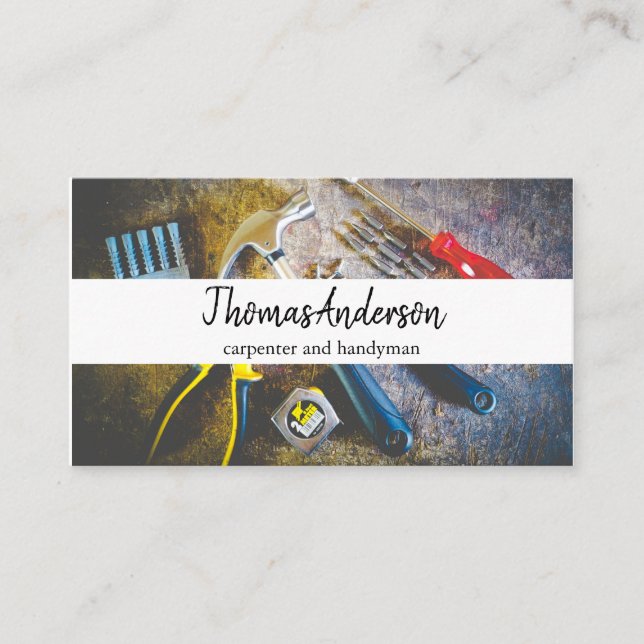 Carte De Visite Céréales de bois professionnel de menuiserie rusti (Devant)