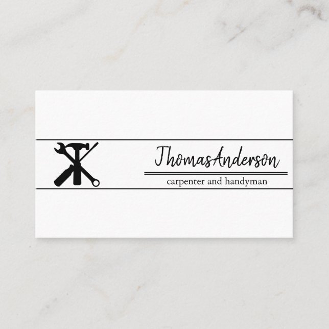 Carte De Visite Céréales de bois professionnel de menuiserie rusti (Devant)