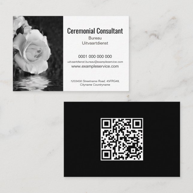 Carte De Visite Ceremonial consultancy service professional (Devant / Derrière)