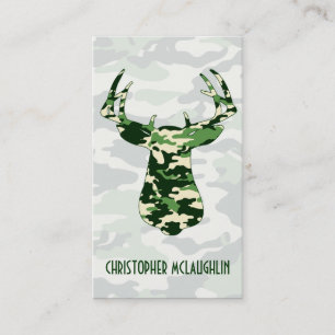 Carte De Visite Cerfs communs chassant le mâle de Camo
