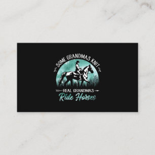 Carte De Visite Certains Grandmas Knit Real Grandmas Ride Chevaux