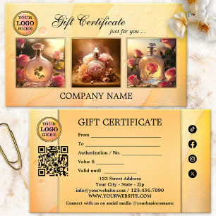 Carte De Visite Certificat-cadeau artistique féminin du portefeuil