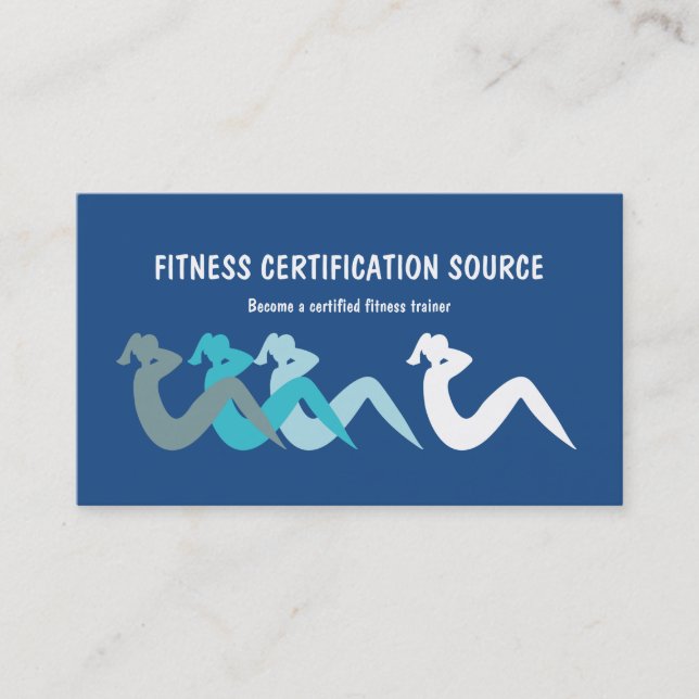 Carte De Visite Certification de forme physique (Devant)