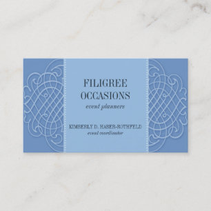 Carte de visite Cerulean en filigrane d'élégance