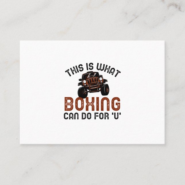 Carte De Visite c'est ce que la boxe peut faire pour vous (Devant)
