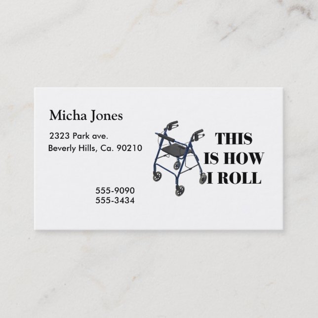 Carte De Visite C'est comment je roule le marcheur (Devant)